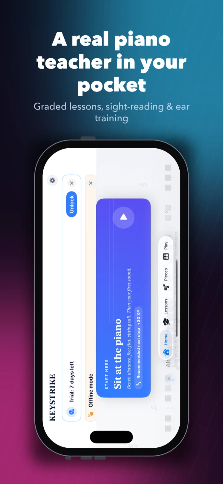 Keystrike — guided piano practice